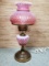 Fenton Cranberry Opalescent Hobnail Lamp