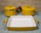 Vintage Yellow Dansk Koben Style Enamelware Cookware