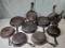 Collection of 10 pcs Cast Iron Cookware