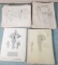 Approx. 100 Mid Century Haute Couture Fashion Prints from NYC Dressmaker Shop