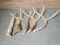 5 Hand Carved Deer Antlers