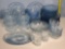 Approx 88 Pcs Anchor Hocking Blue Bubble Retro Vintage Dinnerware