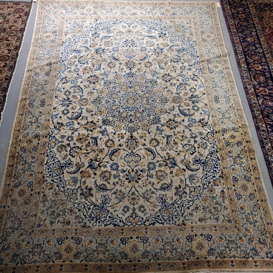 Used Estate Semi Antique 95 " X 134" Persian 100% Wool Pile Rug