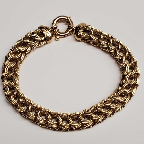 14K Yellow Gold Woven Link Bracelet