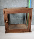 Antique Glass Side Store Counter Display with Door