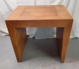 Great Mid Century Design Leather Panel Table - Backgammon / Checkers / Chess