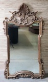 Vintage Gold Gilt Wall Mirror with Arrow Crest