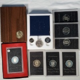 1976 Bicentennial Silver Proof set and 7 Silver Proof Eisenhower Dollars