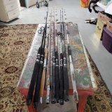 7 Good Used 6' to 8'' Sea Fishing Rods