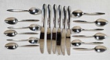 18 Pieces Mid Century Modern MCM Easterling Sterling Silver Flatware 