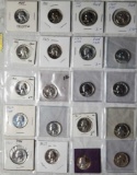 20 Proof , UNC & High Grade Washington Silver Quarters, 1953-1964