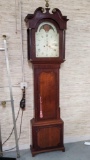 Thomas Leadbeater, Sandbach A Mahogany & Tiger Oak Moonphase Longcase Clock