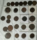 1800s Canada Province, Bank Tokens and Half Pennies - New Brunswick, PEI, Quebec, Etc