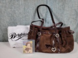 Brown Suede Brighton Handbag with Dust Bag