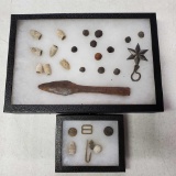 2 Shadow Boxes With Civil War Field Found Artifacts