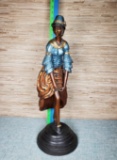 Contemporary Bronze Statue of Woman Fixing Her Stocking