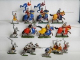 16 54mm Britains 1954 Knights of Agincourt Medieval Knight Toy Soldiers