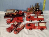 7 Die Cast and Model Replica Fire Engines of Varied Make and Size