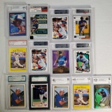 13 High Graded Baseball Sports Trading Cards with