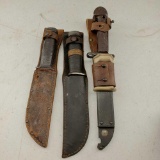 3 Military Sheath Knives / Bayonet