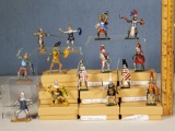 14 Hand Painted 54mm Medieval Knight Metal Miniatures Incl Tradition of London