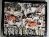 Tray Lot Medieval Knights - Dimestore, Hand Painted, As Is and More