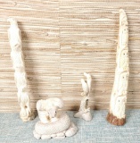 4 Finely Carved Bone Animal Figures