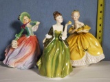 3 Royal Doulton Elegant Lady Figurines