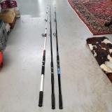 3 Good Used 12' Sea Fishing Rods