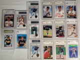 16 High Graded Baseball Sports Trading Cards with Schilling, Giambi, Anderson, McQwire and others