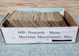 Approx. 600 Vintage Postcards from Louisiana, Maryland, Maine, Mass., & More