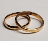 Two 14K Yellow Gold Circle Of Life Bands