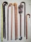 9 Vintage Canes and Walking Sticks