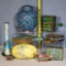 10 Pcs Asian Enamel Decorated Vases, Bowls, Smoke Sets and More plus Cloisonne Vase