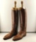 Pair Of Peal & Co. Leather Military / Horse Riding Boots & Wood Trees