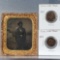 2 Civil War Tokens & Tintype of Soldier