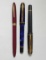 3 Vintage Fountain Pens - Waterman & Sheaffer