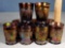 9 Deep Luster Northwood Amethyst Carnival Glass Tumblers