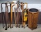 Caned Umbrella Stand with Metal Liner, 14 Canes and Vintage Umbrella