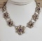 Vintage Taxco Flowers with Amethyst Necklace