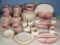 80+ Vernon Ware 1950-60s Retro Vintage Tickled Pink Dinnerware with Lots of Serving Pieces