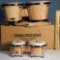 Latin Percussion LP Tunable Wood Bongo Drums CP 221 with Bag, Pr Orig Box and Mini Bongos