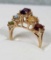 10k Gold with Multi-Color Gemstones Ring