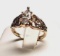 10K Yellow Gold & Marquise Cut CZ Ring