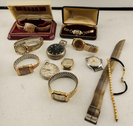 Lot Of Vintage and Art Deco Wrist And Pocket Watches