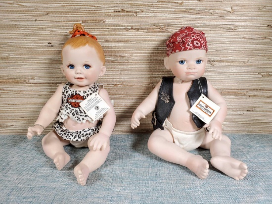 Franklin Mint Harley Davidson Heirloom Baby Dolls