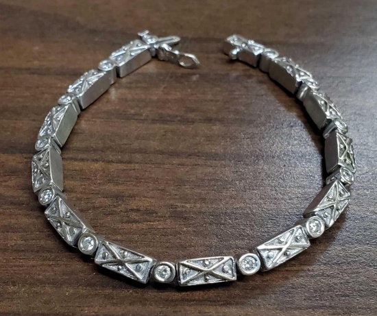 18k White Gold Diamond Bracelet