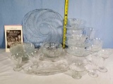 33 Pcs Heisey Orchid Etch Glass Ware