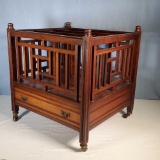 Canterbury Magazine Rack with Open Lath Work Design