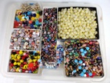 Tray of Art Glass Beads